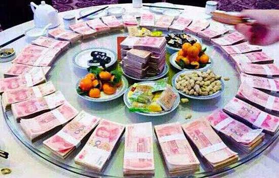 土豪的晚宴都是吃钱的