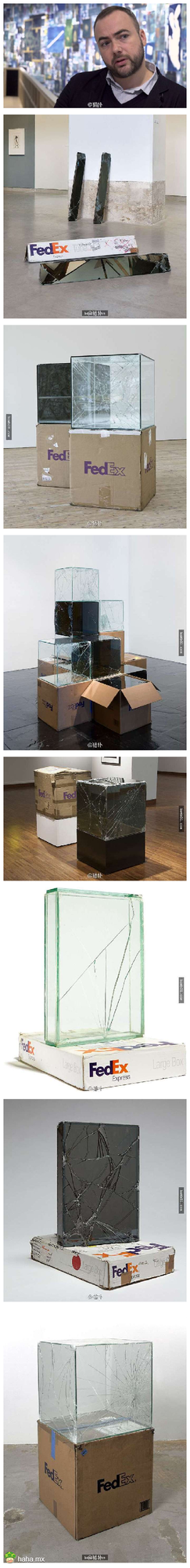 用快递寄送玻璃，只为做出自然破裂的作品