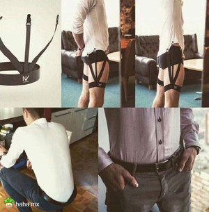 为了防止平时衬衫外露,国外推出新款男人利器,额。。总觉得画风不太对啊!