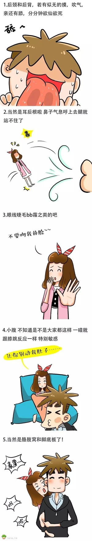 女生身上哪里最敏感？