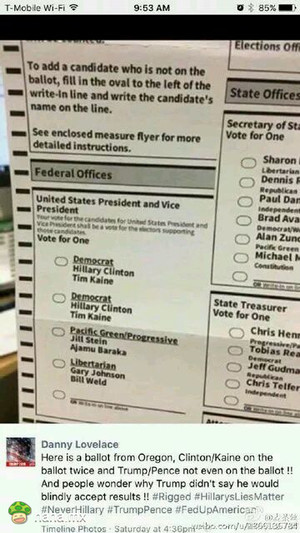 人民可自由选择希拉里或者希拉里(图中选项里并没有川普)