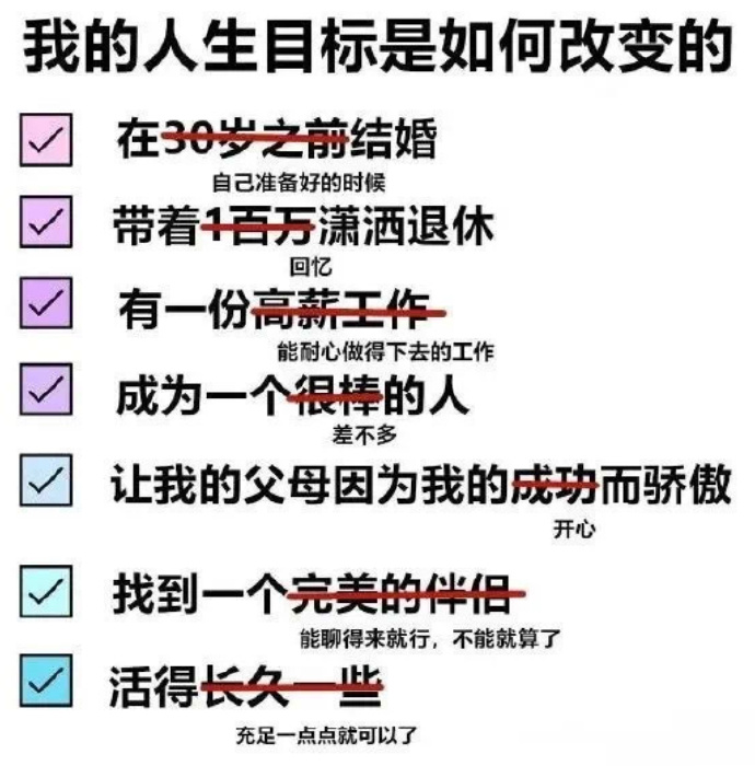现在的目标大概是一直有工作,一直有收入,这是我最强烈,最强烈,最强烈的欲望。